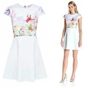 Ted Baker White Mini Dress with Floral Print